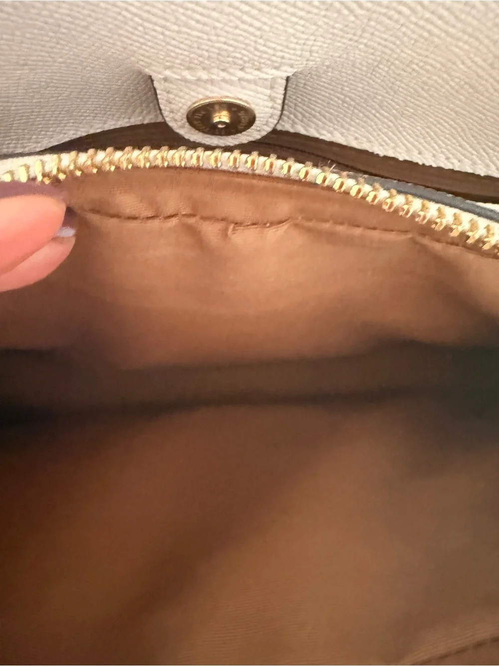 Coach Chalk Pebble Leather Dome Satchel with Gold Hardware